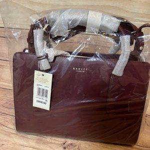 Radley London Liverpool Street Leather Satchel bag  Dark Red  **NEW**